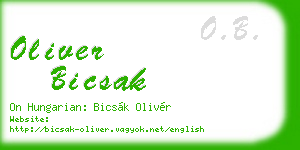 oliver bicsak business card